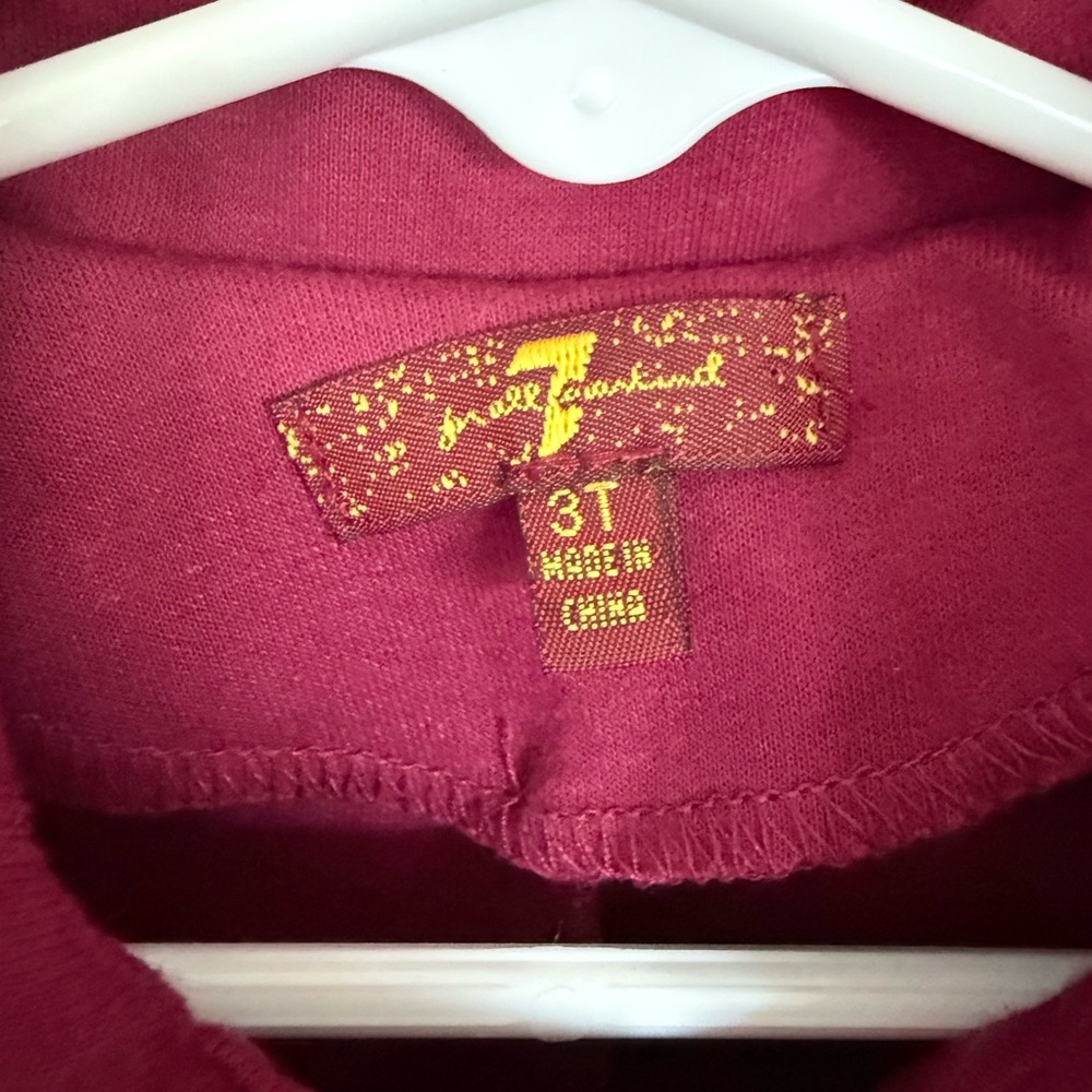 Super Cute Burgundy Edgy Toddler Girl Vest - Size 3t - Picture 4 of 4